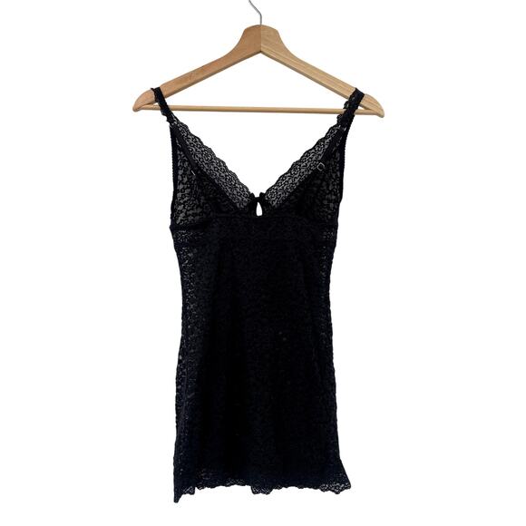 Victoria's Secret 2012 Black lace sheer mini Slip Dress - Picture 2 of 4